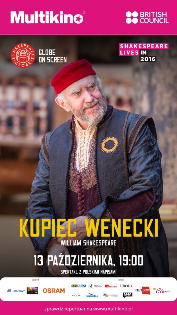 Kupiec wenecki, Globe on The Screen